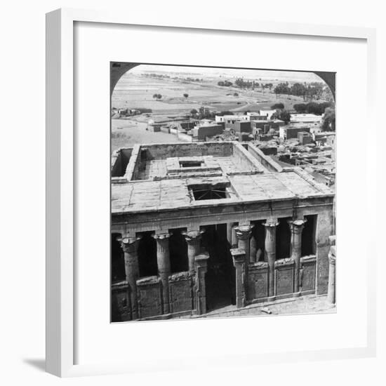 The Wonderfully Preserved Temple at Edfu, Egypt, 1905-Underwood & Underwood-Framed Photographic Print