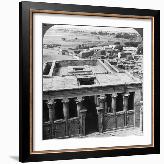 The Wonderfully Preserved Temple at Edfu, Egypt, 1905-Underwood & Underwood-Framed Photographic Print