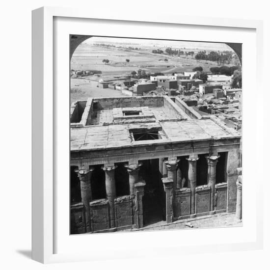 The Wonderfully Preserved Temple at Edfu, Egypt, 1905-Underwood & Underwood-Framed Photographic Print