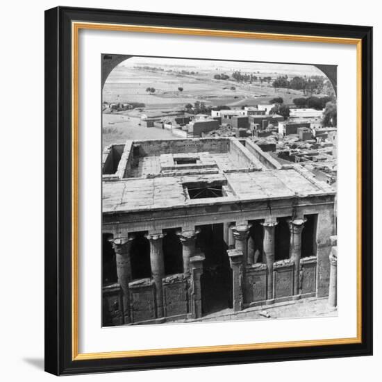 The Wonderfully Preserved Temple at Edfu, Egypt, 1905-Underwood & Underwood-Framed Photographic Print