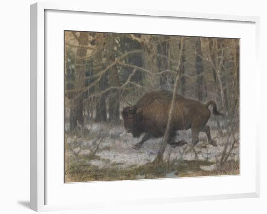 The Wood Bison-Evgeny Alexandrovich Tichmenev-Framed Giclee Print