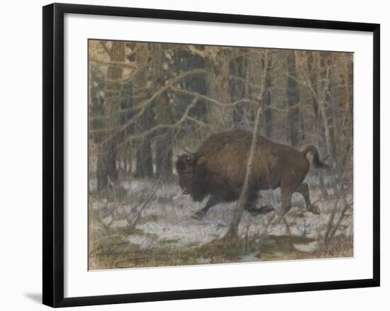 The Wood Bison-Evgeny Alexandrovich Tichmenev-Framed Giclee Print