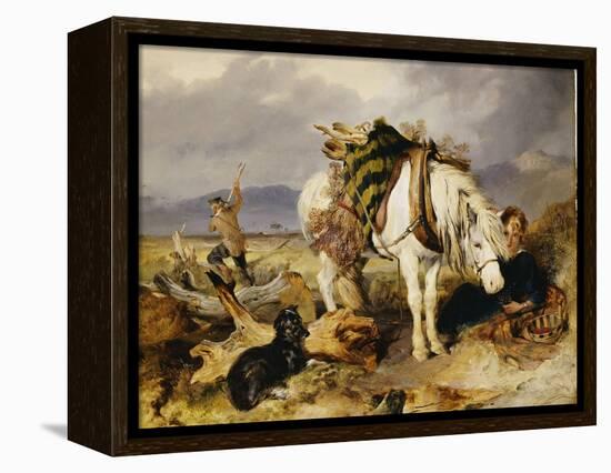 The Wood Cutter-Edwin Henry Landseer-Framed Premier Image Canvas