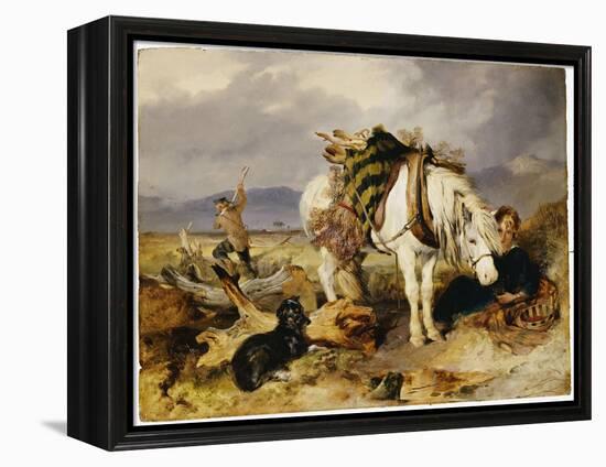The Wood Cutter-Edwin Henry Landseer-Framed Premier Image Canvas