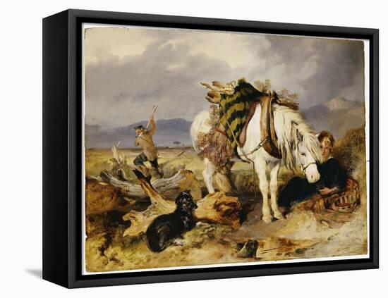 The Wood Cutter-Edwin Henry Landseer-Framed Premier Image Canvas