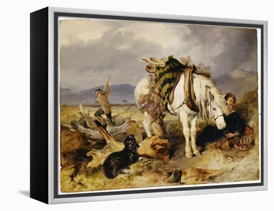 The Wood Cutter-Edwin Henry Landseer-Framed Premier Image Canvas