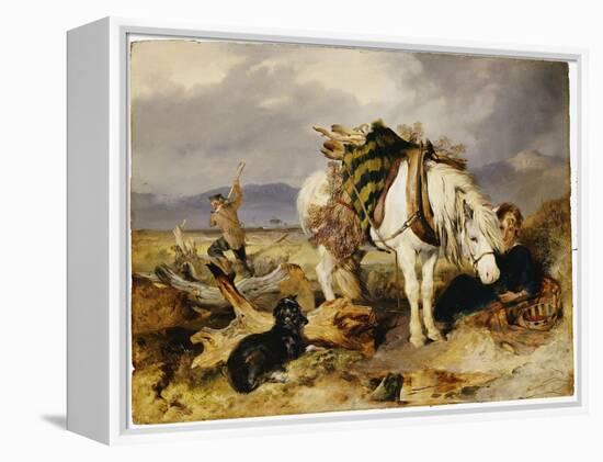 The Wood Cutter-Edwin Henry Landseer-Framed Premier Image Canvas