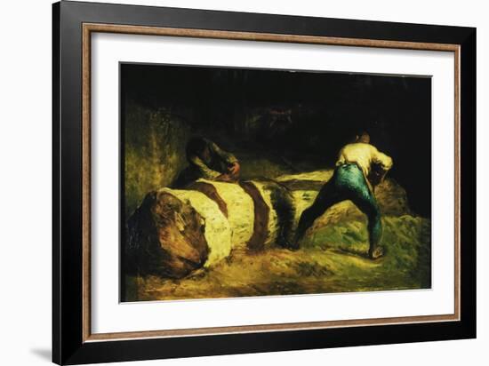 The Wood Sawyers, 19th Century-Jean-François Millet-Framed Giclee Print