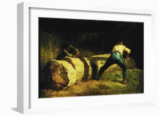 The Wood Sawyers, 19th Century-Jean-François Millet-Framed Giclee Print