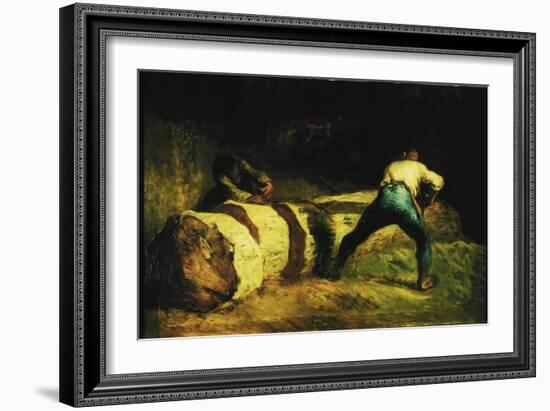 The Wood Sawyers, 19th Century-Jean-François Millet-Framed Giclee Print