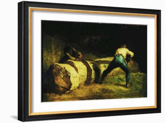 The Wood Sawyers, 19th Century-Jean-François Millet-Framed Giclee Print