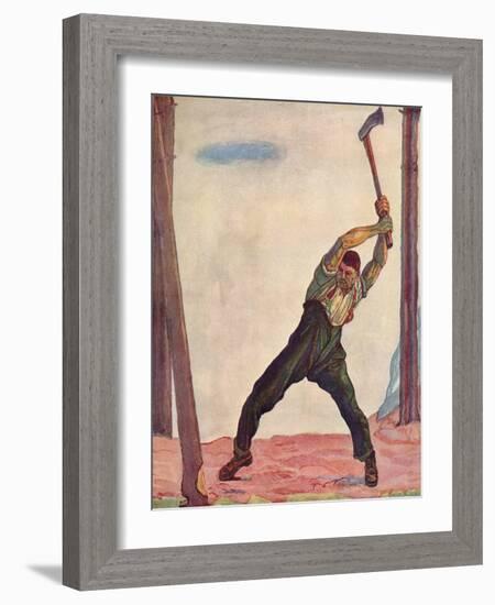 'The Woodcutter', 1910-Ferdinand Hodler-Framed Giclee Print