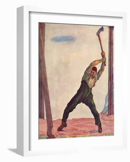 'The Woodcutter', 1910-Ferdinand Hodler-Framed Giclee Print