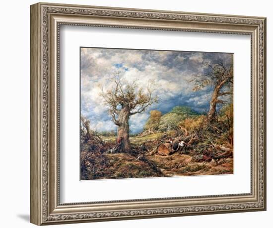 The Woodcutters, 1876 (Oil on Canvas)-John Linnell-Framed Giclee Print