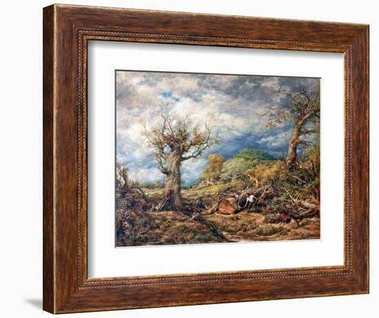 The Woodcutters, 1876 (Oil on Canvas)-John Linnell-Framed Giclee Print