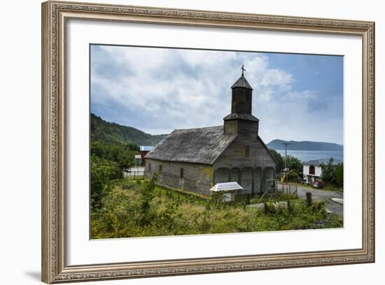The Wooden Church of Detif, UNESCO World Heritage Site, Chiloe, Chile, South America-Michael Runkel-Framed Photographic Print