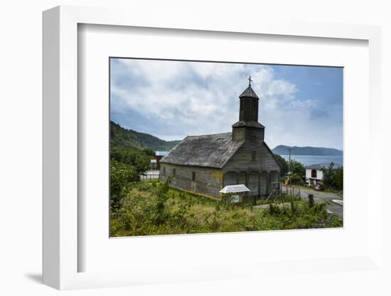 The Wooden Church of Detif, UNESCO World Heritage Site, Chiloe, Chile, South America-Michael Runkel-Framed Photographic Print