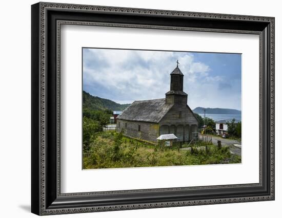 The Wooden Church of Detif, UNESCO World Heritage Site, Chiloe, Chile, South America-Michael Runkel-Framed Photographic Print