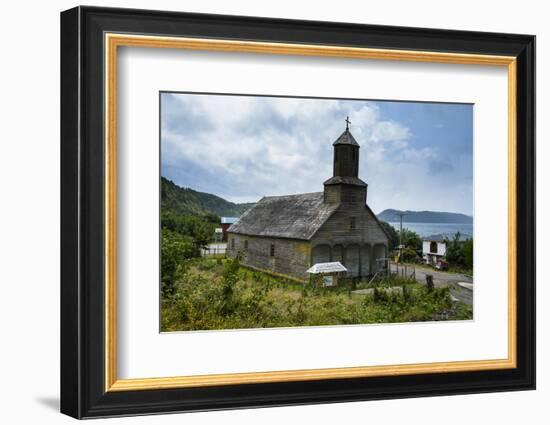 The Wooden Church of Detif, UNESCO World Heritage Site, Chiloe, Chile, South America-Michael Runkel-Framed Photographic Print