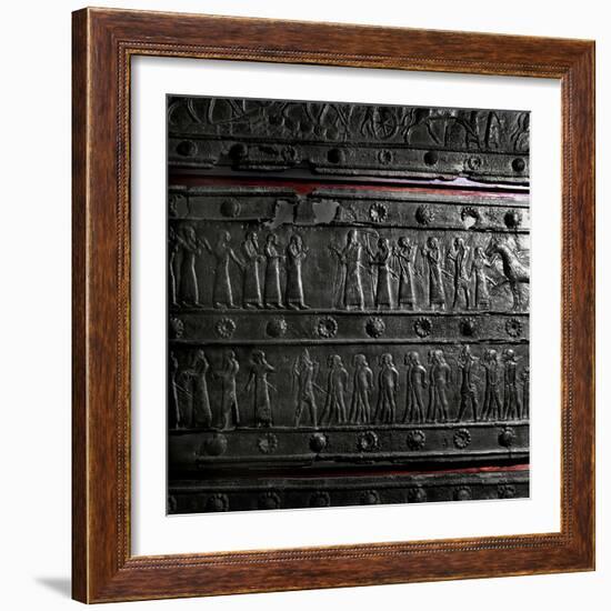 The wooden gates of Shalmaneser III, from Balawat, Iraq, Assyrian, c853 BC-Werner Forman-Framed Photographic Print