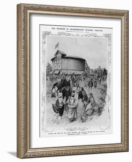 The Wooden O, Shakespeare's Summer Theatre, Outside the First of the Globe Theatres-Amedee Forestier-Framed Art Print