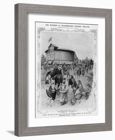 The Wooden O, Shakespeare's Summer Theatre, Outside the First of the Globe Theatres-Amedee Forestier-Framed Art Print