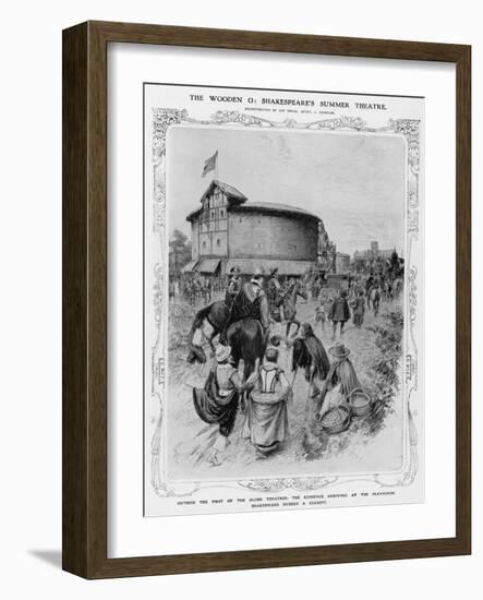 The Wooden O, Shakespeare's Summer Theatre, Outside the First of the Globe Theatres-Amedee Forestier-Framed Art Print