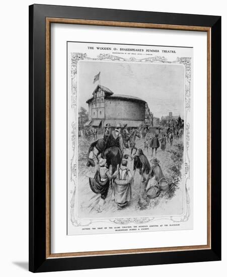 The Wooden O, Shakespeare's Summer Theatre, Outside the First of the Globe Theatres-Amedee Forestier-Framed Art Print