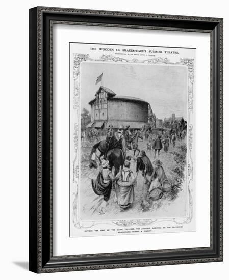 The Wooden O, Shakespeare's Summer Theatre, Outside the First of the Globe Theatres-Amedee Forestier-Framed Art Print