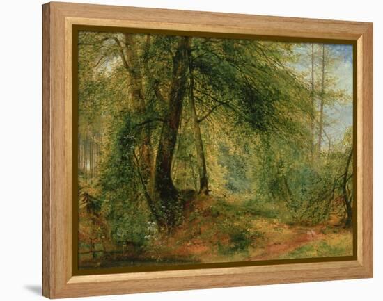 The Woodland Mirror, 19Th Century-Richard Redgrave-Framed Premier Image Canvas