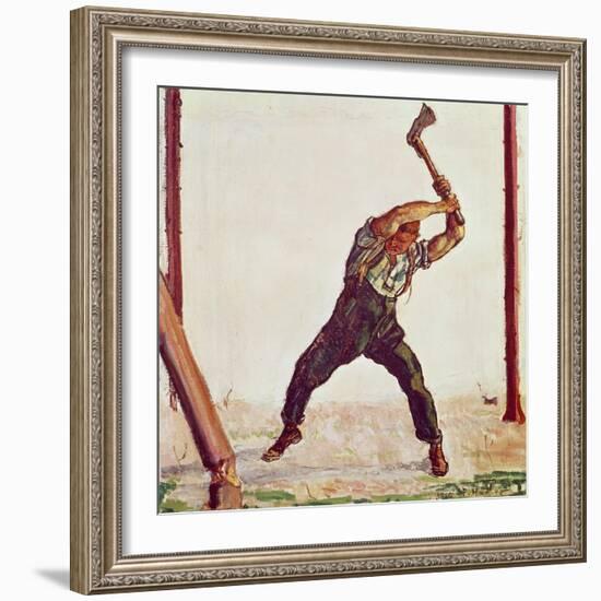 The Woodman, 1910-Ferdinand Hodler-Framed Giclee Print