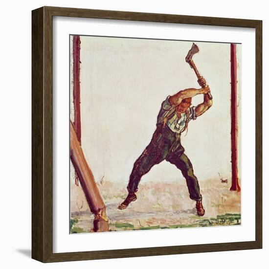 The Woodman, 1910-Ferdinand Hodler-Framed Giclee Print