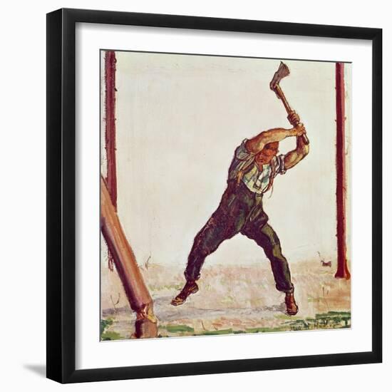 The Woodman, 1910-Ferdinand Hodler-Framed Giclee Print