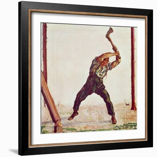 The Woodman, 1910-Ferdinand Hodler-Framed Giclee Print