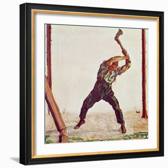 The Woodman, 1910-Ferdinand Hodler-Framed Giclee Print