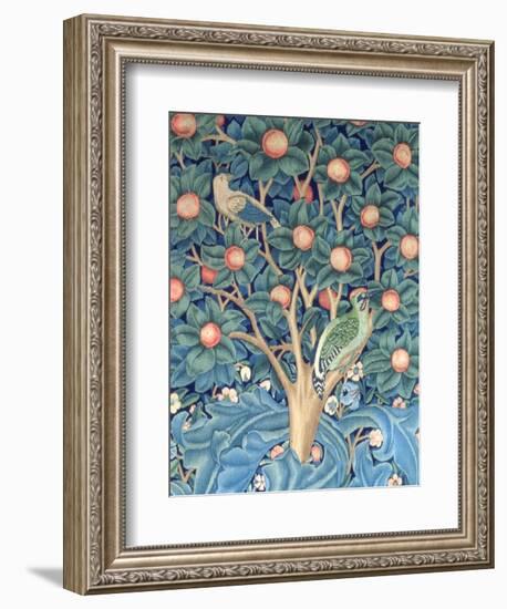 The Woodpecker Tapestry, Detail of the Woodpeckers, 1885 (Tapestry)-William Morris-Framed Premium Giclee Print