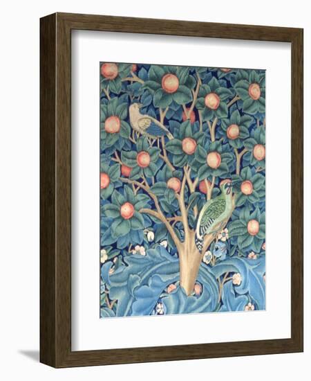 The Woodpecker Tapestry, Detail of the Woodpeckers, 1885 (Tapestry)-William Morris-Framed Premium Giclee Print