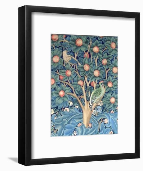 The Woodpecker Tapestry, Detail of the Woodpeckers, 1885 (Tapestry)-William Morris-Framed Premium Giclee Print