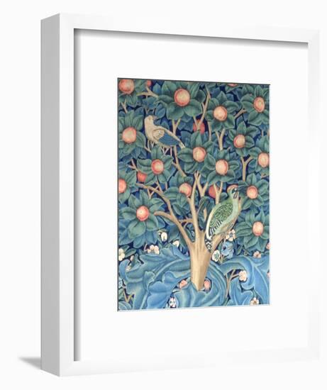 The Woodpecker Tapestry, Detail of the Woodpeckers, 1885 (Tapestry)-William Morris-Framed Premium Giclee Print