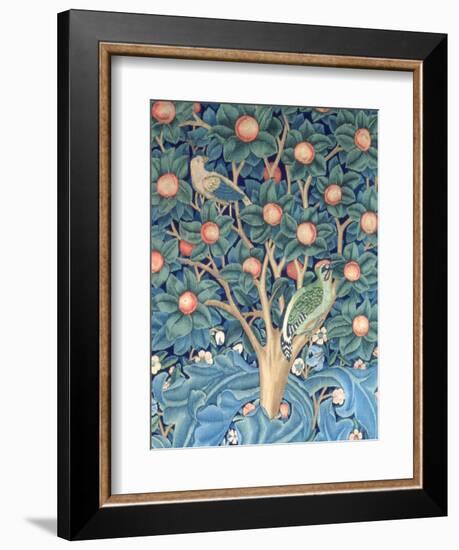 The Woodpecker Tapestry, Detail of the Woodpeckers, 1885 (Tapestry)-William Morris-Framed Premium Giclee Print