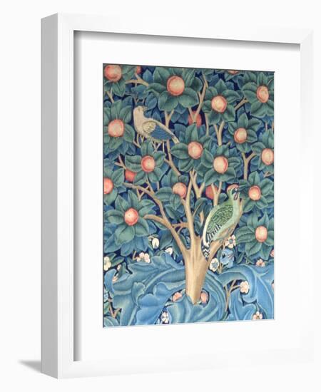 The Woodpecker Tapestry, Detail of the Woodpeckers, 1885 (Tapestry)-William Morris-Framed Premium Giclee Print