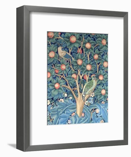 The Woodpecker Tapestry, Detail of the Woodpeckers, 1885 (Tapestry)-William Morris-Framed Premium Giclee Print