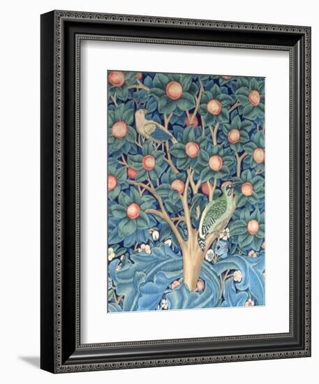 The Woodpecker Tapestry, Detail of the Woodpeckers, 1885 (Tapestry)-William Morris-Framed Premium Giclee Print