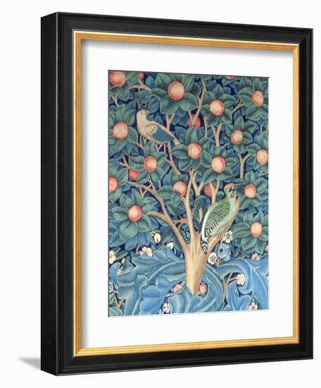 The Woodpecker Tapestry, Detail of the Woodpeckers, 1885 (Tapestry)-William Morris-Framed Premium Giclee Print