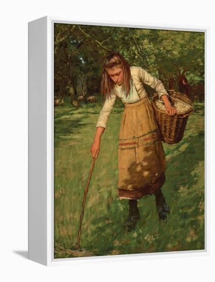 The Wool Gatherer-Henry Herbert La Thangue-Framed Premier Image Canvas