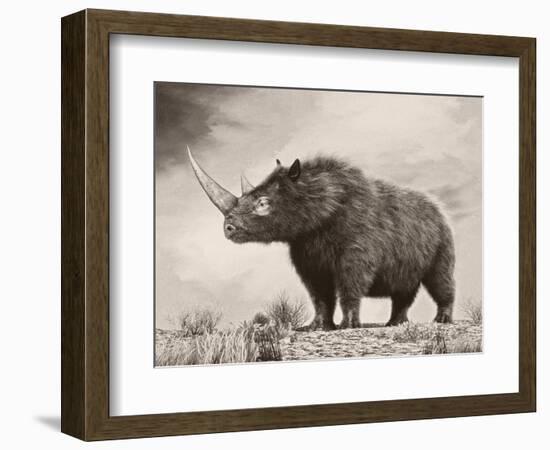 The Woolly Rhinoceros Is an Extinct Species from the Pleistocene Epoch-null-Framed Art Print