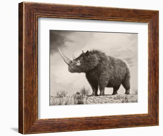 The Woolly Rhinoceros Is an Extinct Species from the Pleistocene Epoch-null-Framed Art Print