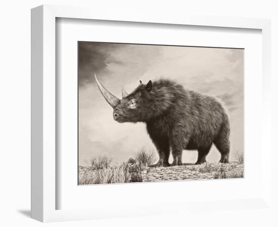 The Woolly Rhinoceros Is an Extinct Species from the Pleistocene Epoch-null-Framed Art Print