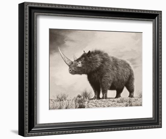 The Woolly Rhinoceros Is an Extinct Species from the Pleistocene Epoch-null-Framed Art Print