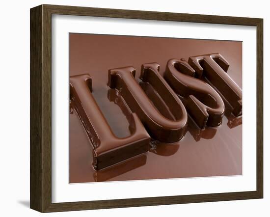 The Word Lust, Chocolate-coated-Kai Stiepel-Framed Photographic Print